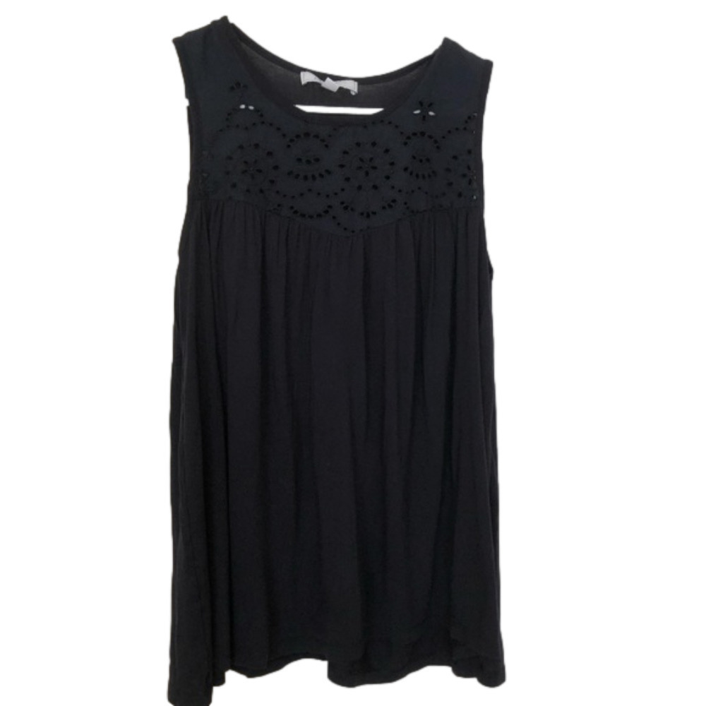 Libby Edelman Navy Sleeveless with Eyelet Lace